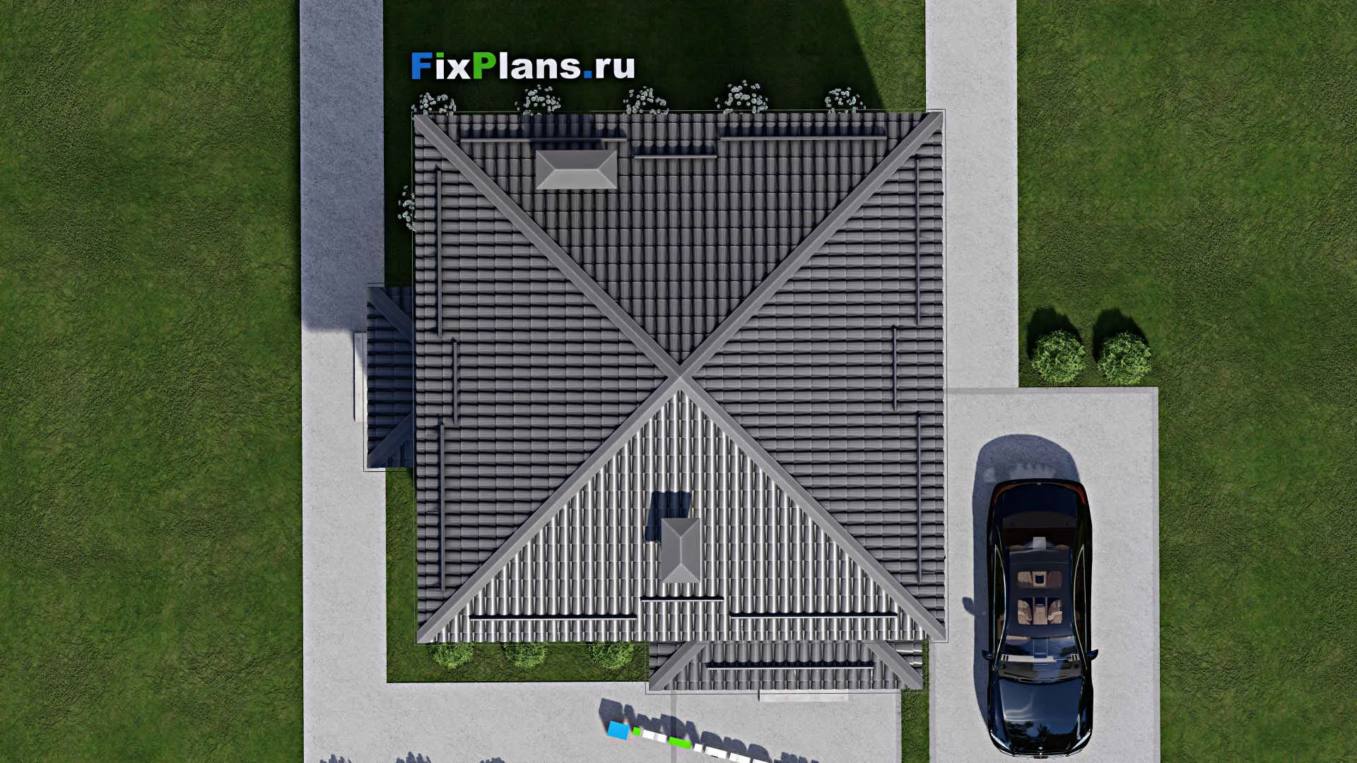 F-12410 - Проект двухэтажного дома 10 на 10, площадью 100 м² с 3 спальнями