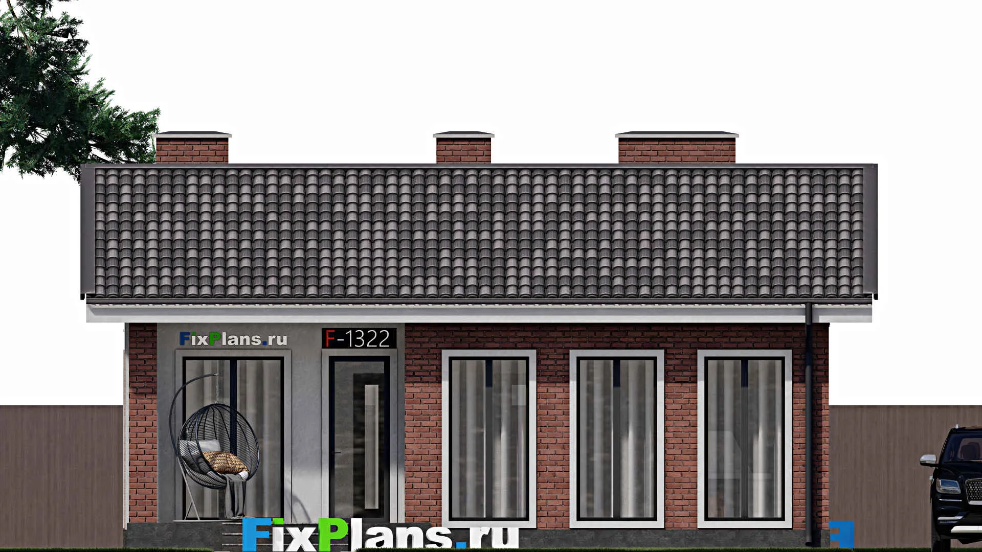 F-1322 - Проект бани 8 на 11, площадью 70 м² с комнатой отдыха, терассой и санузлом