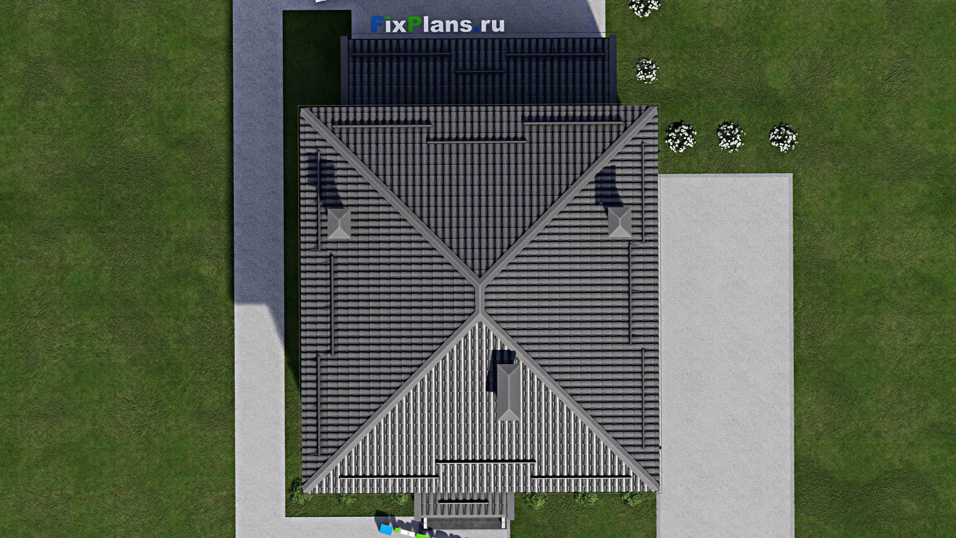 F-4769 - Проект двухэтажного дома 10 на 11, площадью 160 м² с террасой и 4 спальнями