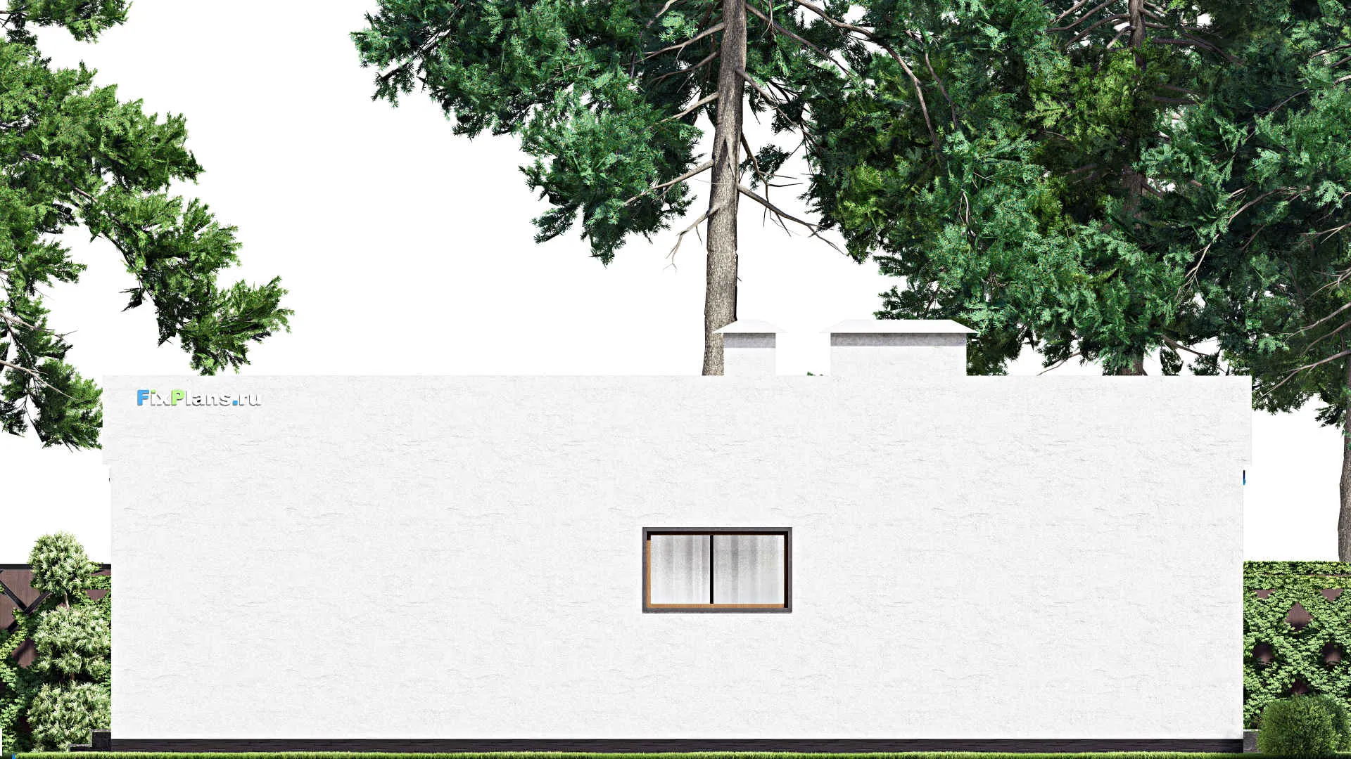 F-12932 - Проект одноэтажного дома 15 на 16, площадью 190 м² с террасой и 3 спальнями