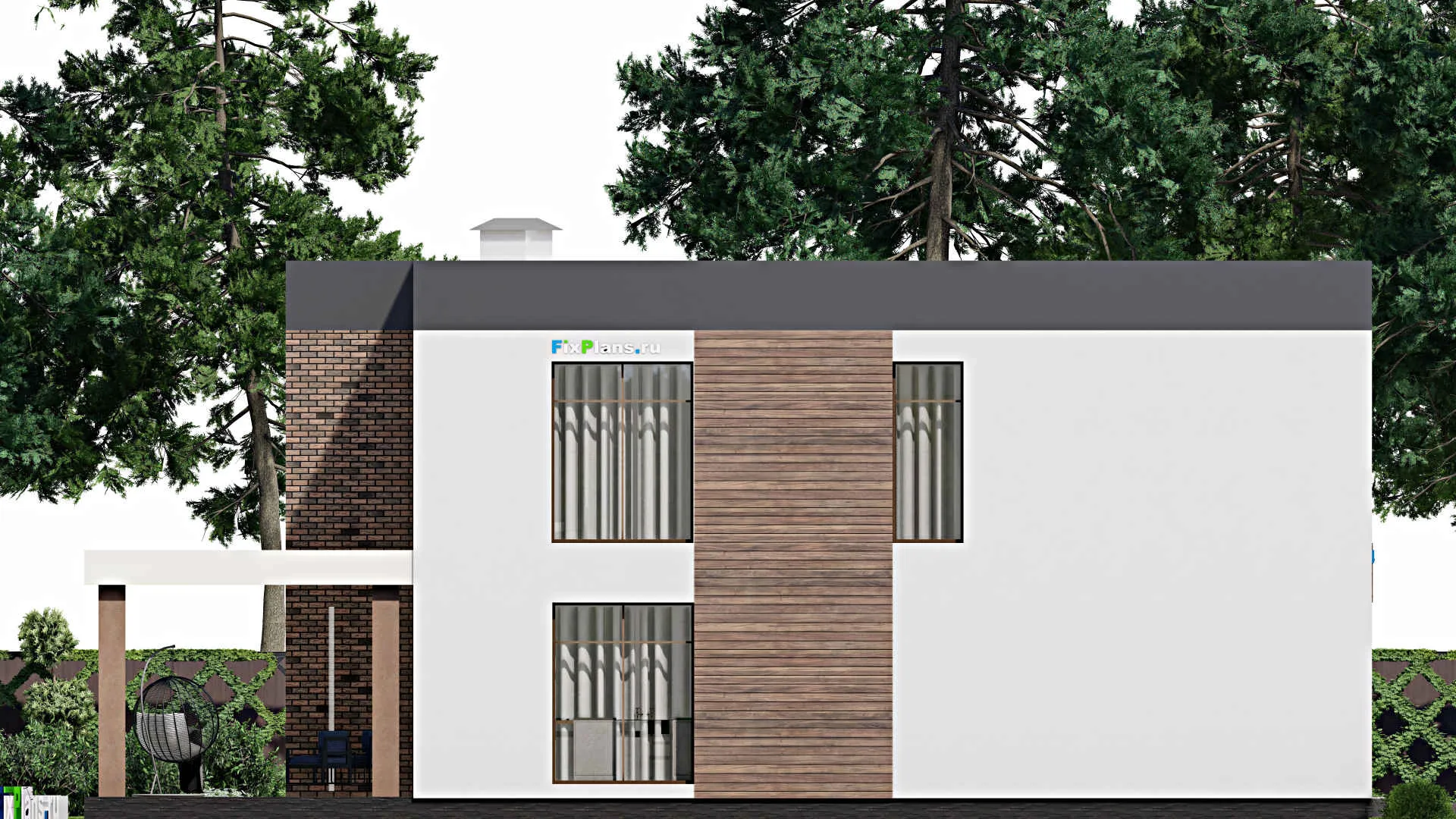 F-10718 - Проект двухэтажного дома 19 на 20, площадью 470 м² с 3 спальнями