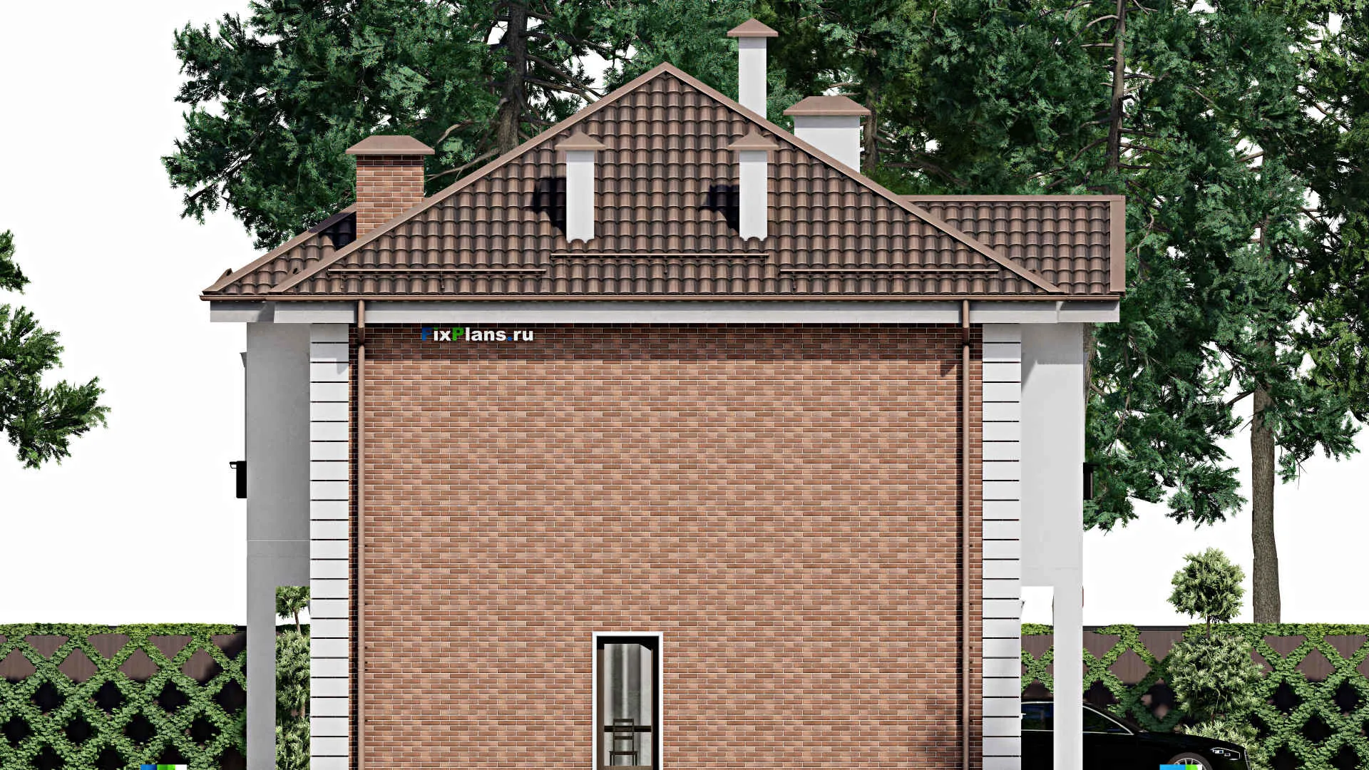 F-7847 - Проект двухэтажного дома 10 на 12, площадью 150 м² с 4 спальнями