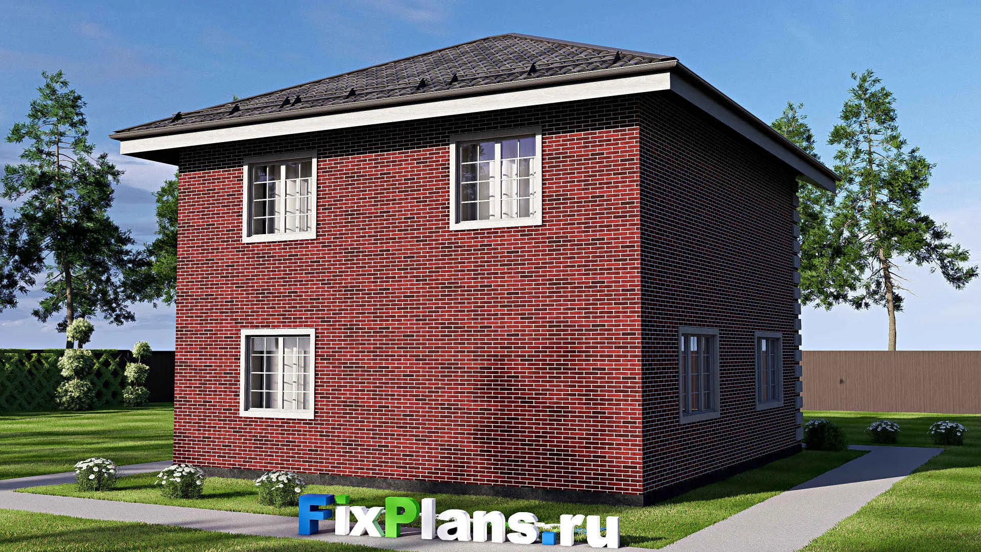 F-17684 - Проект двухэтажного дома 10 на 11, площадью 130 м² с 4 спальнями