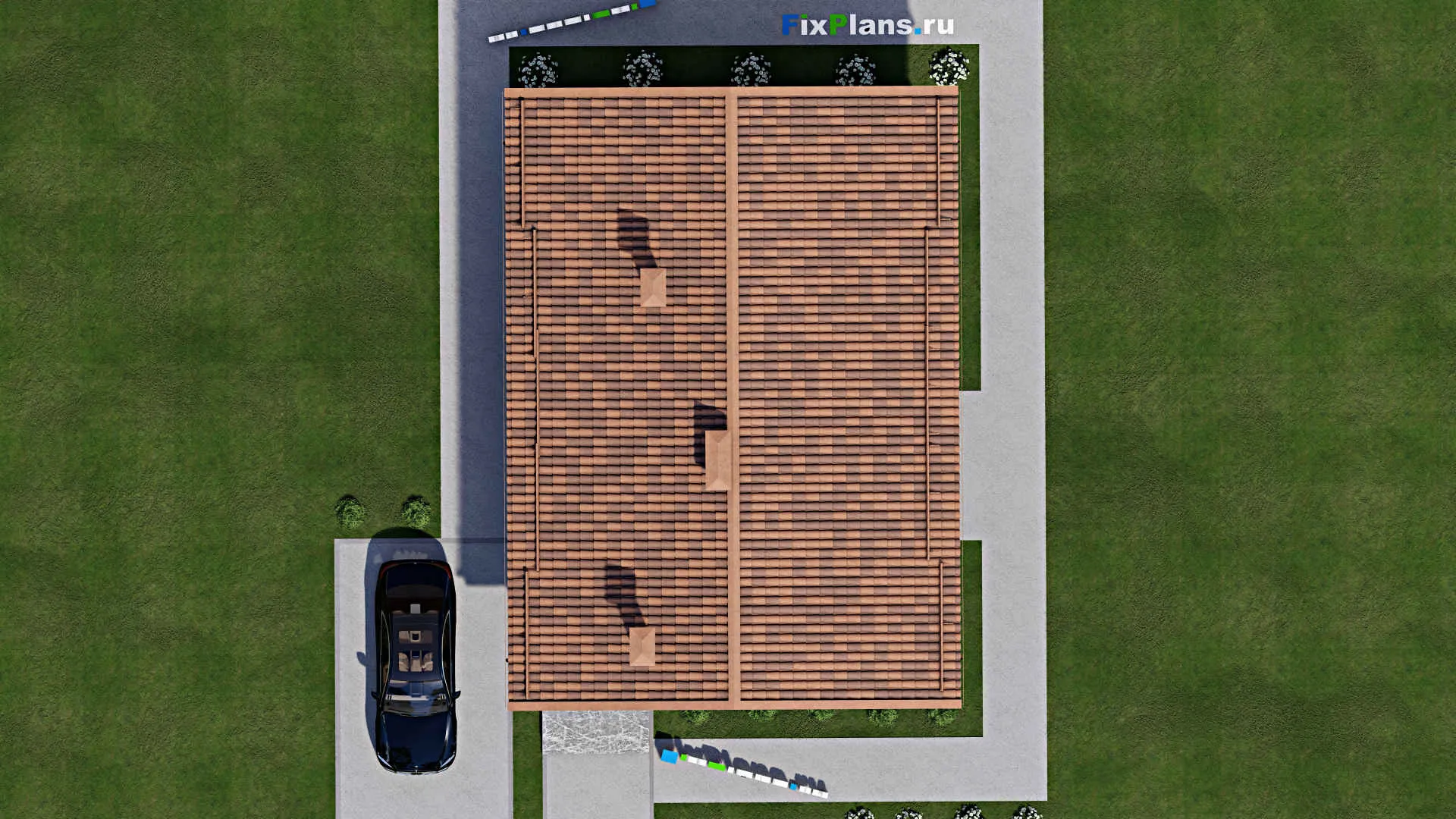 F-9818 - Проект одноэтажного дома 10 на 15, площадью 100 м² с 2 спальнями
