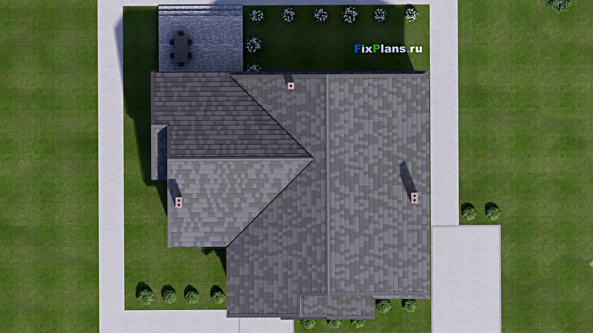 F-16262 - Проект дома с мансардой 16 на 18, площадью 310 м² с 2 спальнями