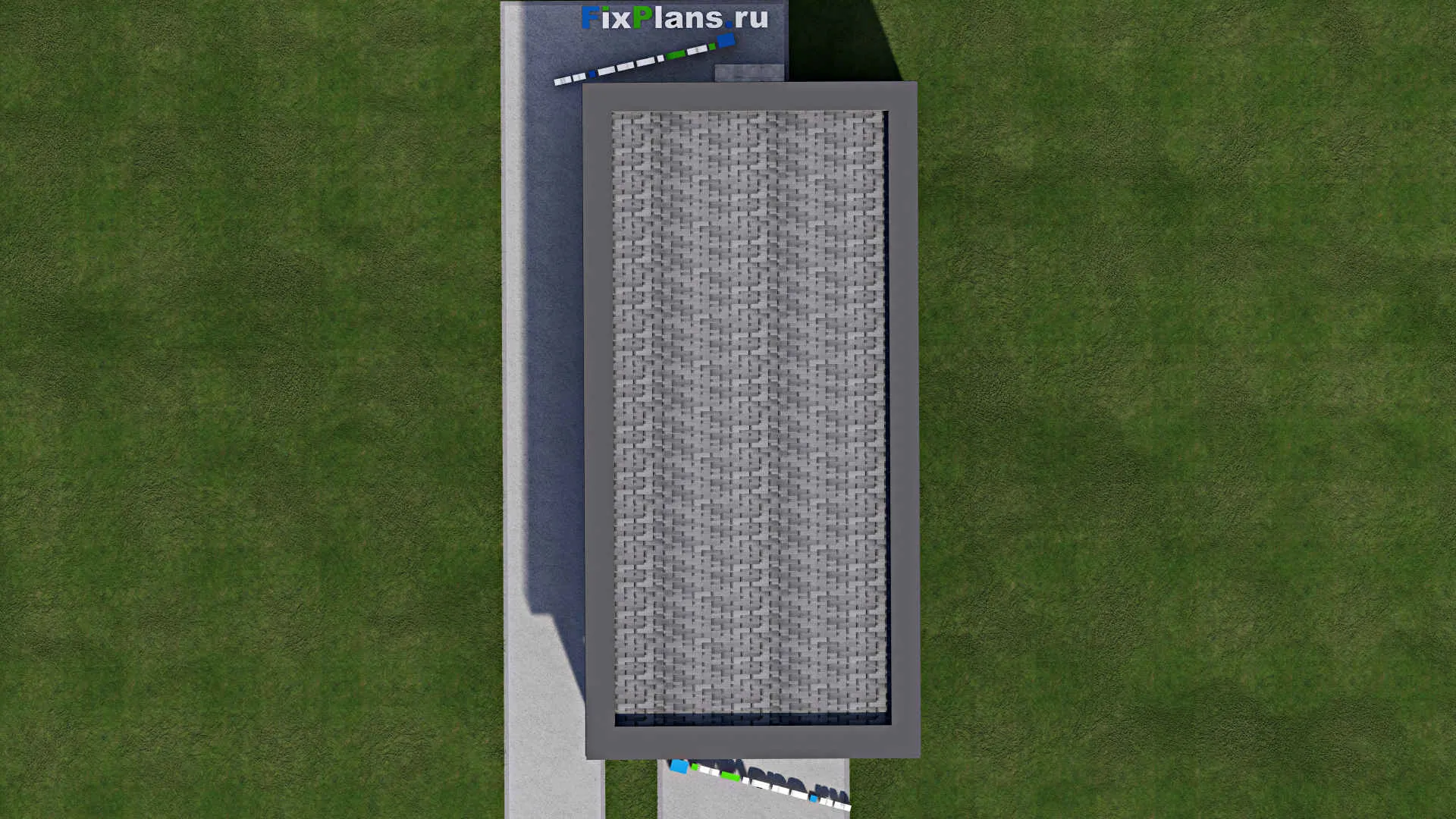 F-9431 - Проект гаража из газобетона 7 на 15, площадью 90 м² на 2 машиноместа