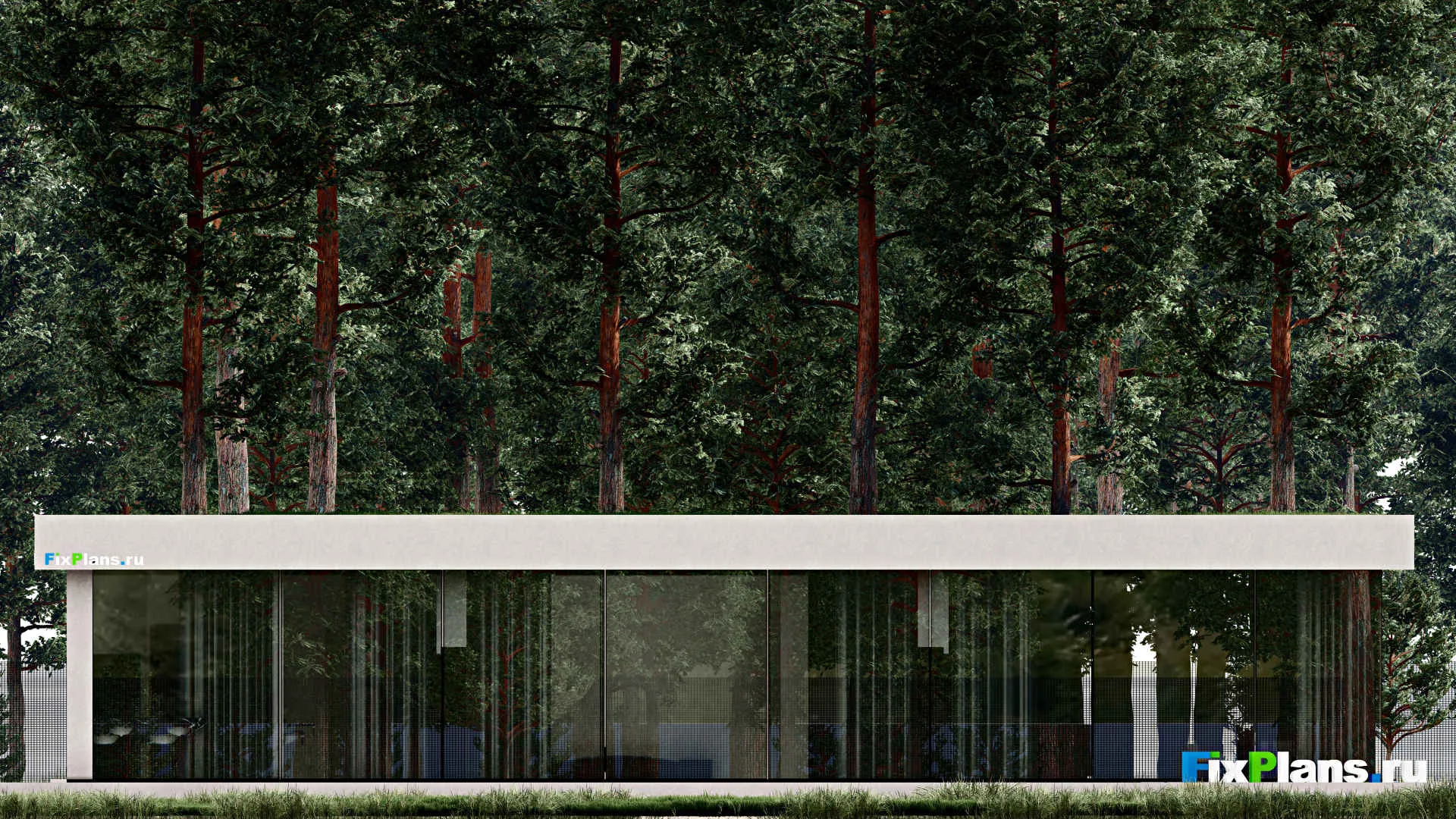 F-0494 - Проект одноэтажного дома 11 на 21, площадью 190 м² с 2 спальнями