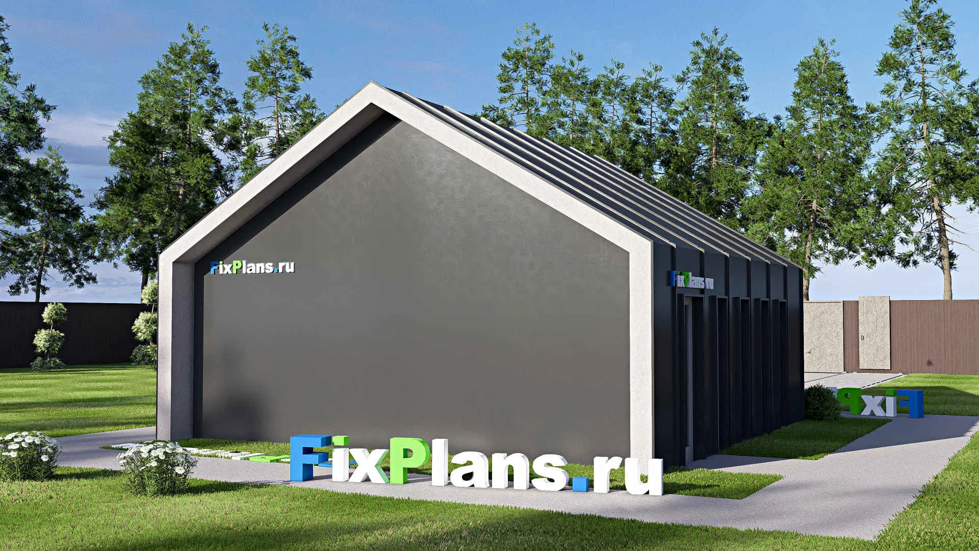 F-21032 - Проект гаража 8 на 8, площадью 50 м² на 2 машиноместа