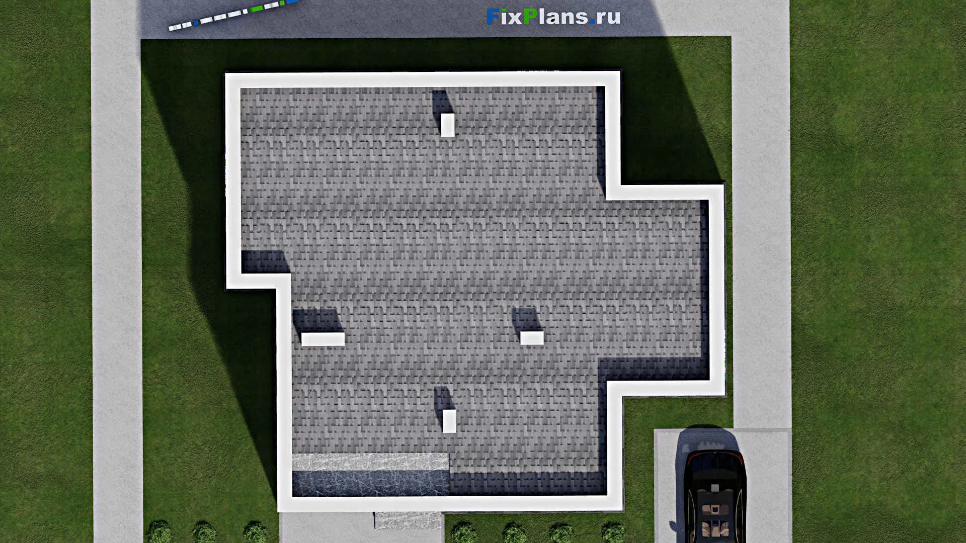 F-10565 - Проект двухэтажного дома 14 на 15, площадью 250 м² с балконом и 5 спальнями