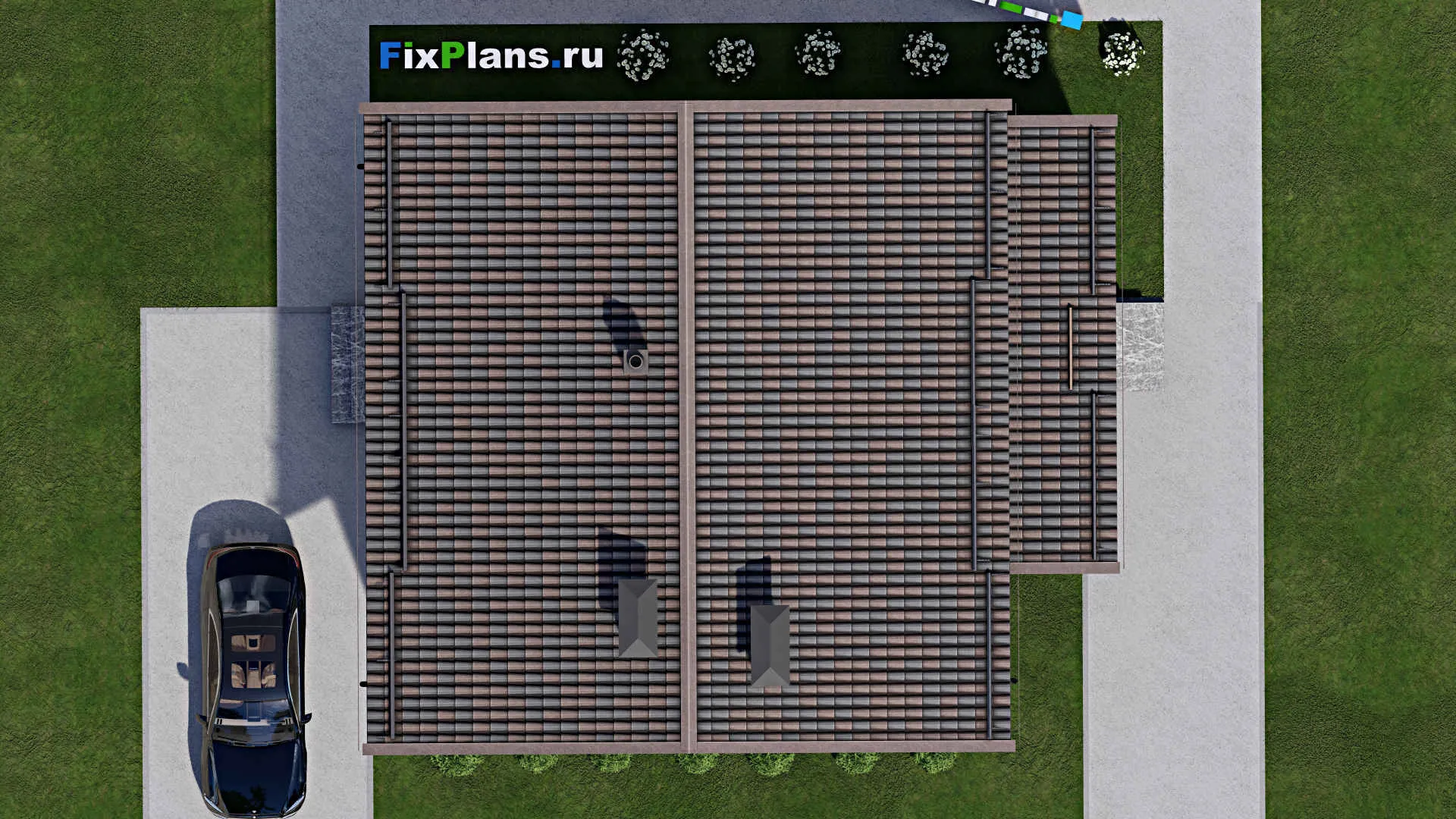 F-4913 - Проект дома с мансардой 11 на 13, площадью 160 м² с террасой и 5 спальнями