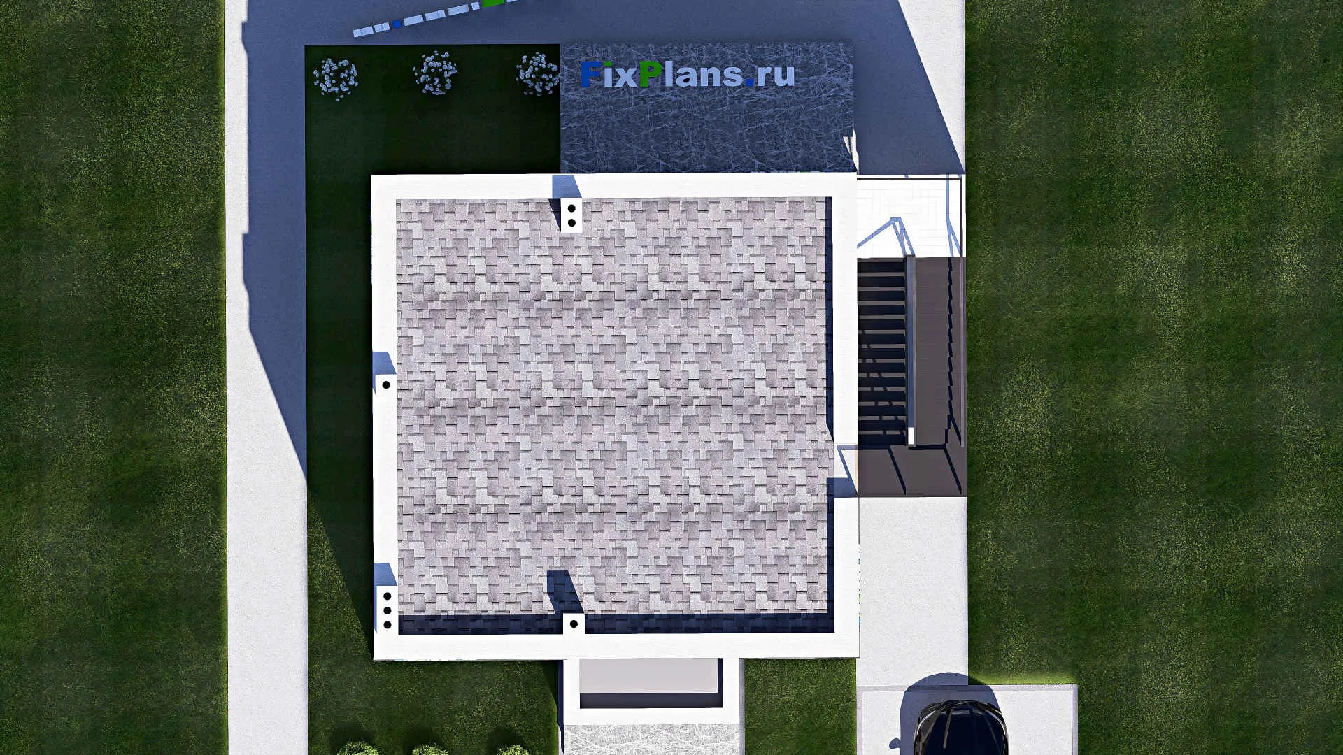F-20015 - Проект двухэтажного дома 12 на 13, площадью 150 м² с террасой, балконом и 3 спальнями