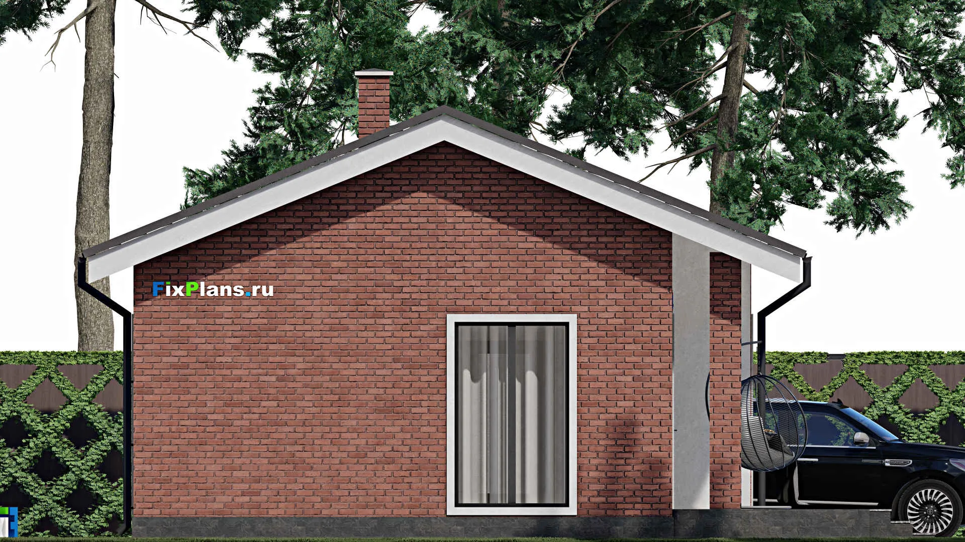 F-1322 - Проект бани 8 на 11, площадью 70 м² с комнатой отдыха, терассой и санузлом